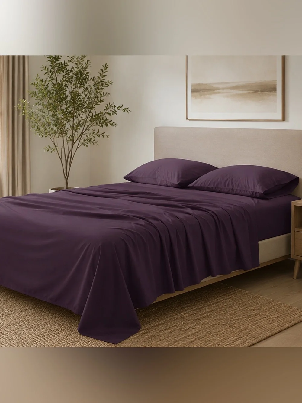 King Purple 4 Piece Premium Microfiber Sheet Set